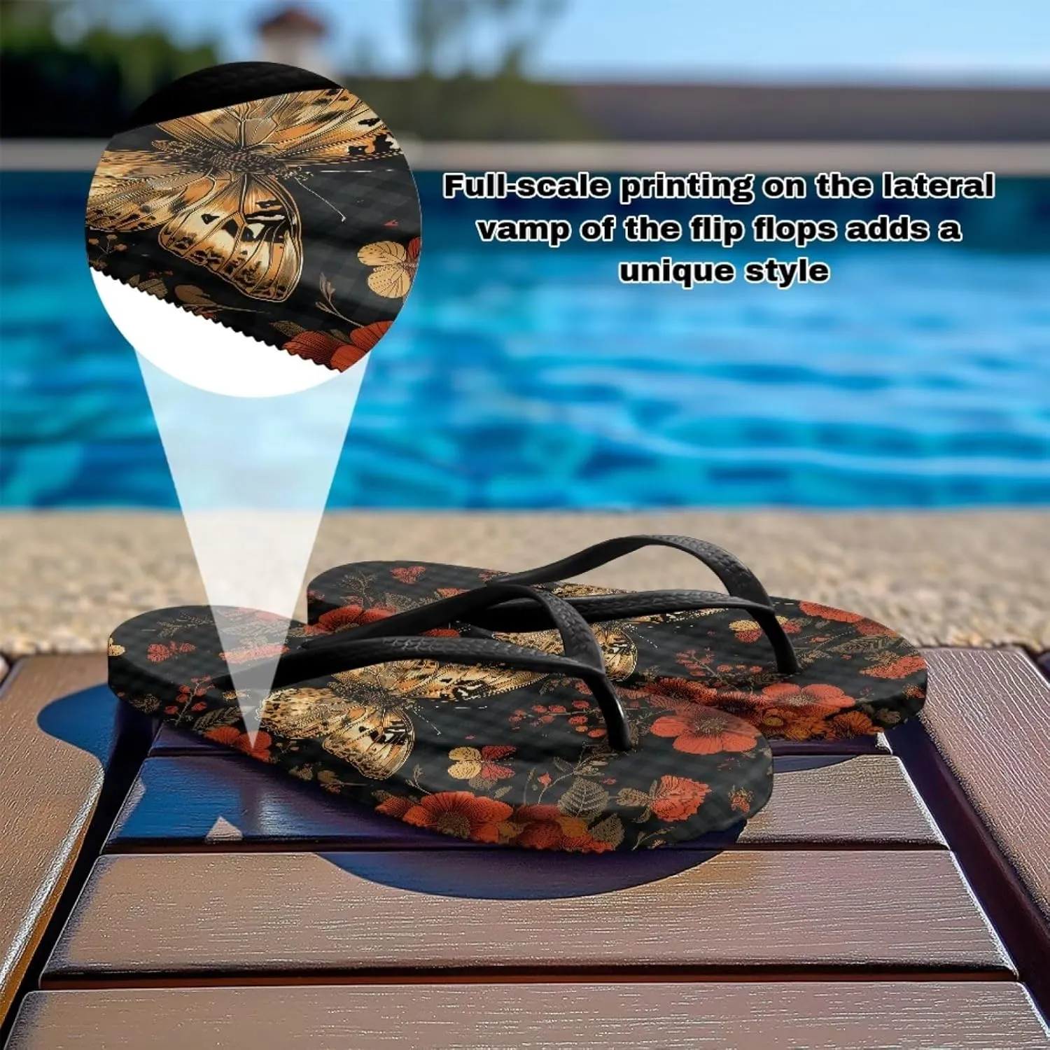 Howilath Animal Pattern Women Sandals Non-Slip Flip Flops for Women Beach Thong Sandals Bathroom Shower Shoes with EVA Sole