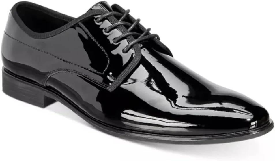 Inc Men's Dorodo Patent Leather Oxfords, Black, 11.5M
