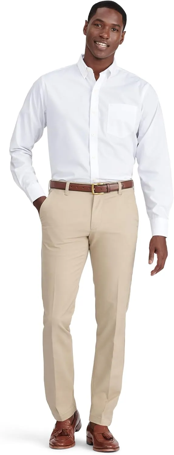 IZOD Men's Button Down Long Sleeve Stretch Performance Solid Shirt