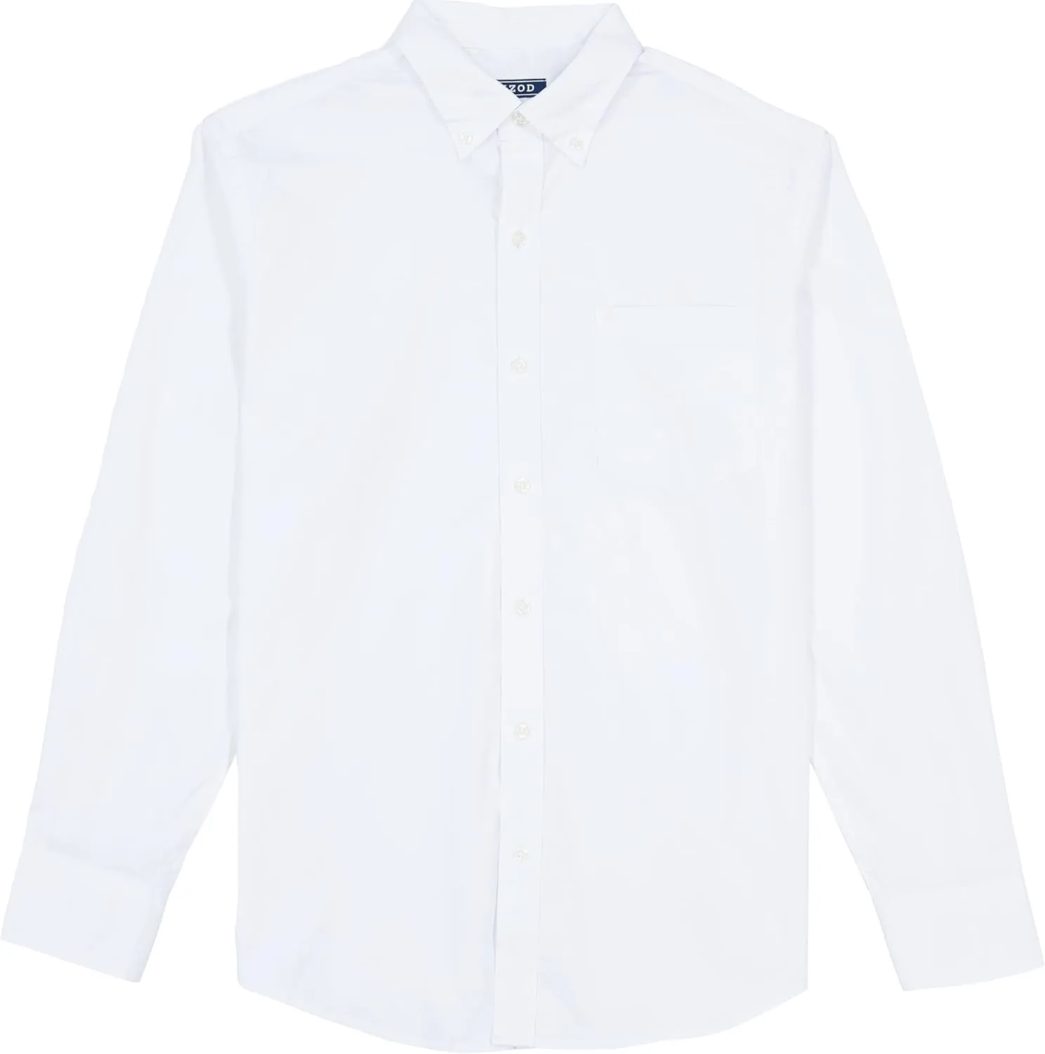IZOD Men's Button Down Long Sleeve Stretch Performance Solid Shirt