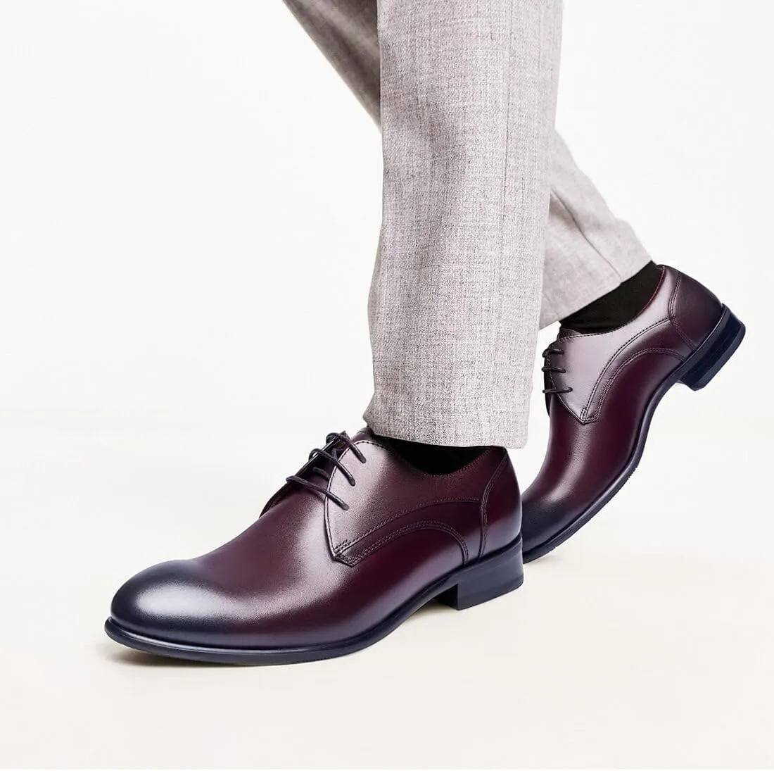 Jepsengord Men's Dress Shoes Wingtip Genuine Cowhide Leather Oxfords with Brogue Formal Business Wedding Derby Shoes