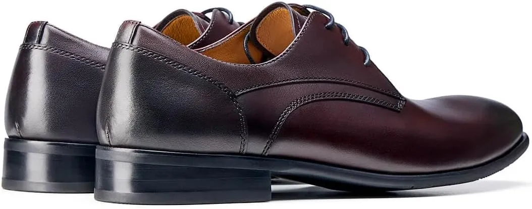 Jepsengord Men's Dress Shoes Wingtip Genuine Cowhide Leather Oxfords with Brogue Formal Business Wedding Derby Shoes