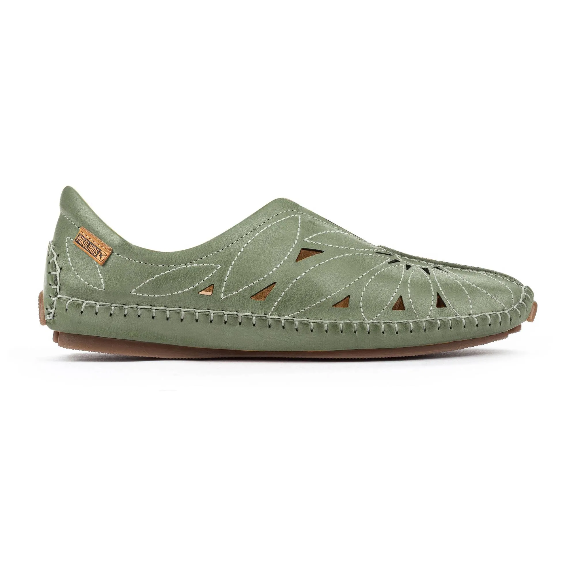 'Jerez' women's perforated summer loafer - green