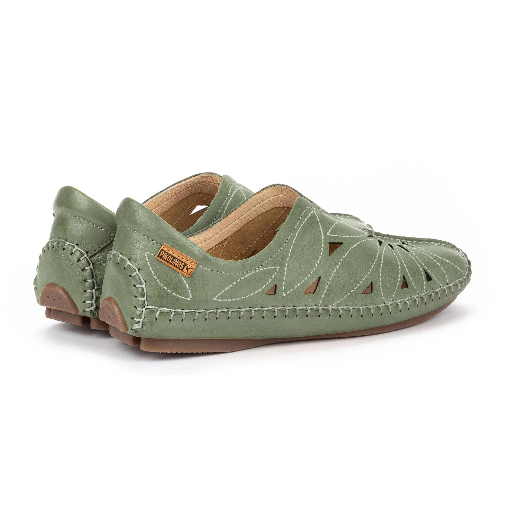 'Jerez' women's perforated summer loafer - green