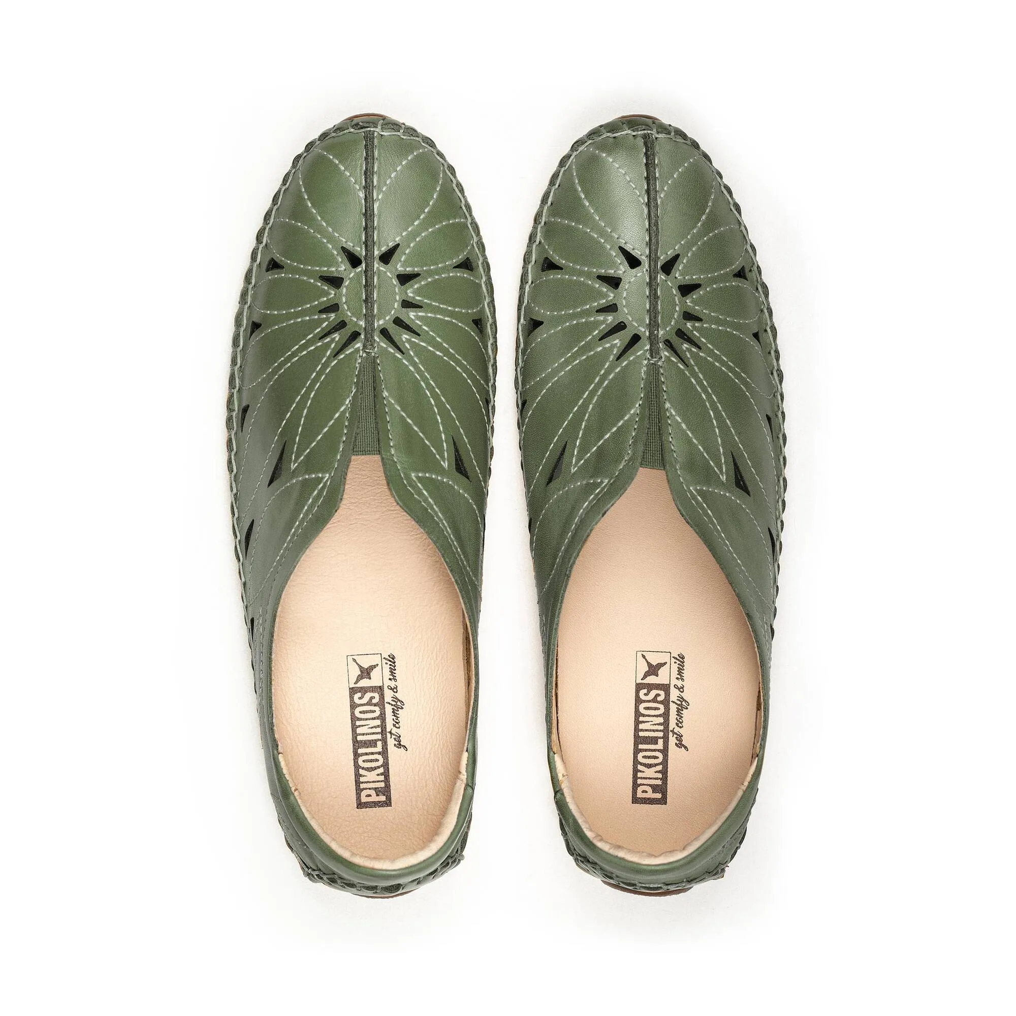 'Jerez' women's perforated summer loafer - green