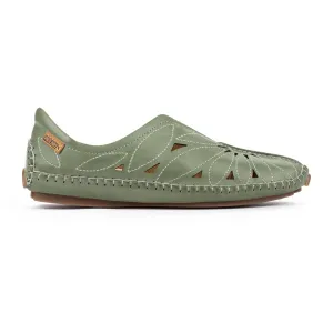 'Jerez' women's perforated summer loafer - green