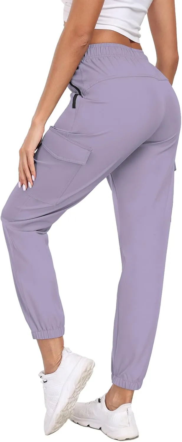 Joggers for Women Hiking Pants Lightweight Quick Dry Water Resistant Cargo Pants Athletic Travel Casual QYY24012