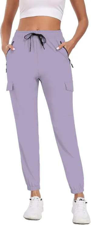 Joggers for Women Hiking Pants Lightweight Quick Dry Water Resistant Cargo Pants Athletic Travel Casual QYY24012