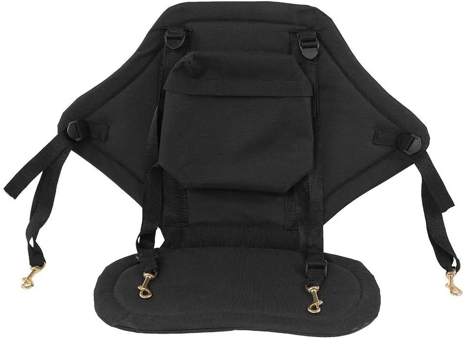 Kayak Seat, Adjustable Padded Canoe Single Seat Detachable Replacement Boat Backrest Fishing Seat Cushion with Strap and Back Support for Kayaking Canoeing Drifting Rafting