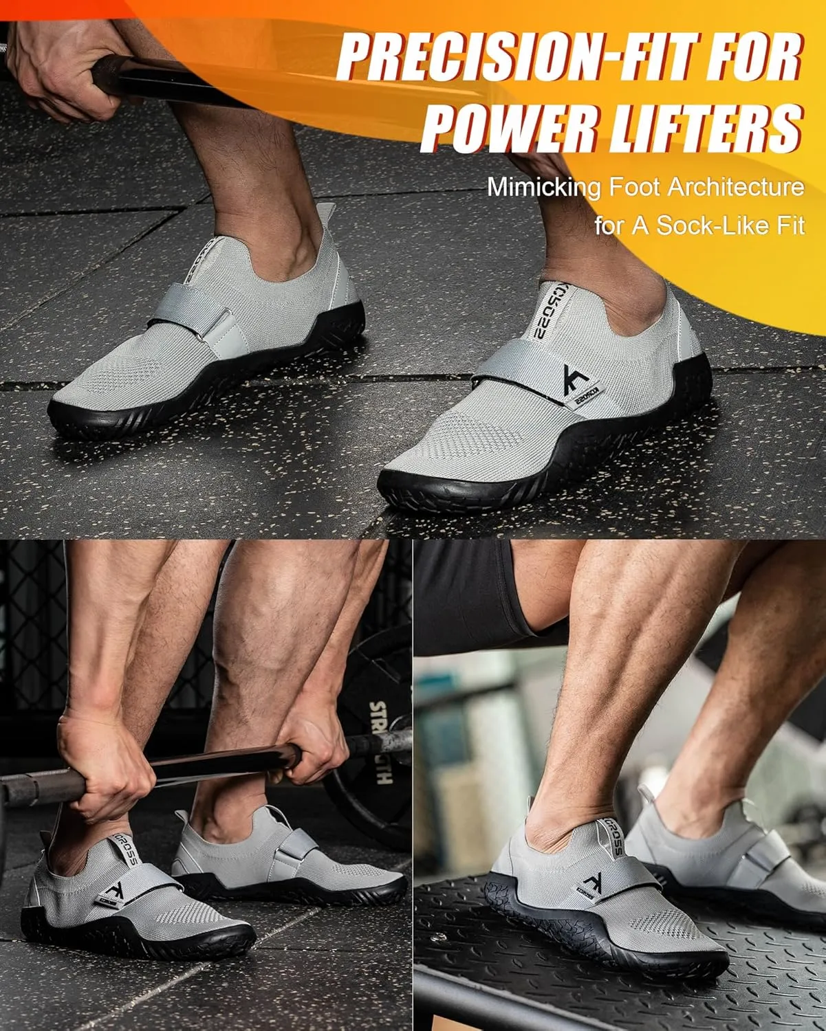 kcross Weightlifting Shoes Women, Deadlift Shoes for Men and Women Weight Lifting Shoes for Heavy Lifting Weight and Cross-Trainer, Gym Squat Shoes with Rubber Non-Slip Sole