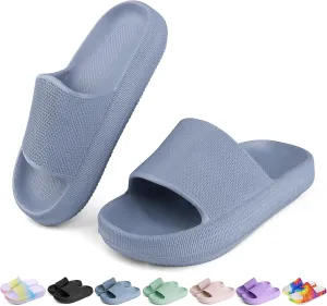 Kids Cloud Slides Boys Girls Flip Flops Slip On Beach Sandals Youth Pool Shower Shoes EVA Summer Slippers（11 Little Kids - 6 Big Kids）