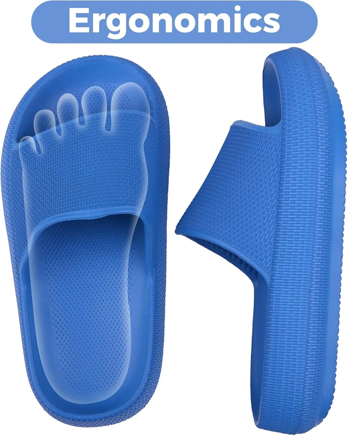 Kids Cloud Slides Boys Girls Flip Flops Slip On Beach Sandals Youth Pool Shower Shoes EVA Summer Slippers（11 Little Kids - 6 Big Kids）