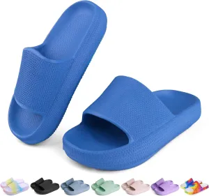 Kids Cloud Slides Boys Girls Flip Flops Slip On Beach Sandals Youth Pool Shower Shoes EVA Summer Slippers（11 Little Kids - 6 Big Kids）