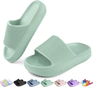 Kids Cloud Slides Boys Girls Flip Flops Slip On Beach Sandals Youth Pool Shower Shoes EVA Summer Slippers（11 Little Kids - 6 Big Kids）