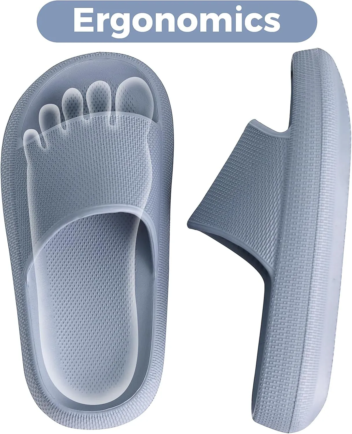 Kids Cloud Slides Boys Girls Flip Flops Slip On Beach Sandals Youth Pool Shower Shoes EVA Summer Slippers（11 Little Kids - 6 Big Kids）