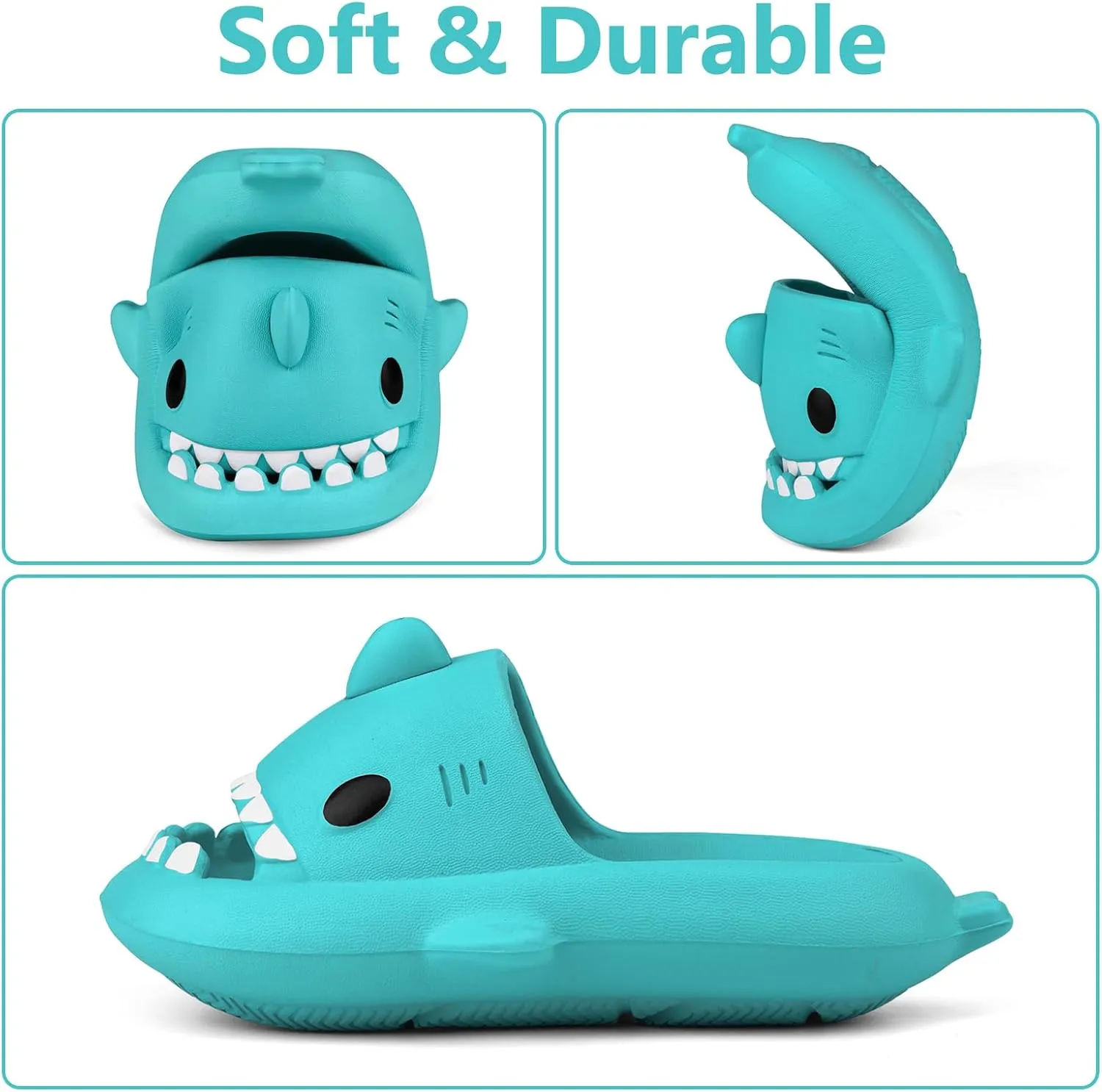 Kids Shark Cloud Slides | Toddler Boys Girls Shower Slippers | Boys Girls Cute Cartoon Fish Flip Flops | Beach Pool Home Sandals | Quick Dry Non-Slip