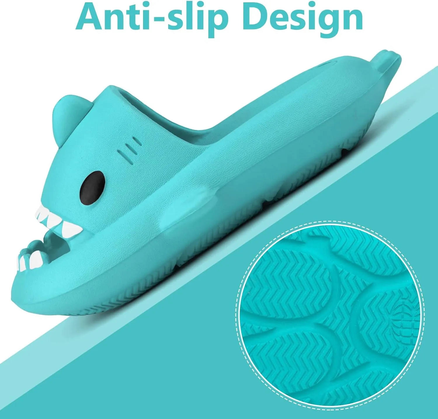 Kids Shark Cloud Slides | Toddler Boys Girls Shower Slippers | Boys Girls Cute Cartoon Fish Flip Flops | Beach Pool Home Sandals | Quick Dry Non-Slip