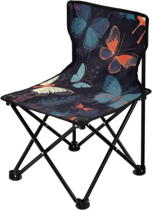 Kigai Folding Camping Chair Heavy Duty Chair Ultralight Compact Portable Beach Chair for Outdoor Camp, Hiking, Travel, Beach, Sporting Event and Picnic, Cute Butterfies