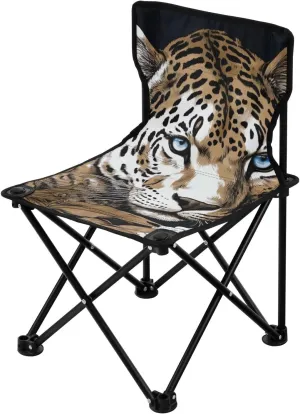 Kigai Folding Camping Chair Heavy Duty Chair Ultralight Compact Portable Beach Chair for Outdoor Camp, Hiking, Travel, Beach, Sporting Event and Picnic, Leopard