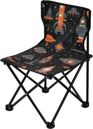 Kigai Folding Camping Chair Heavy Duty Chair Ultralight Compact Portable Beach Chair for Outdoor Camp, Hiking, Travel, Beach, Sporting Event and Picnic, Rocket Pattern