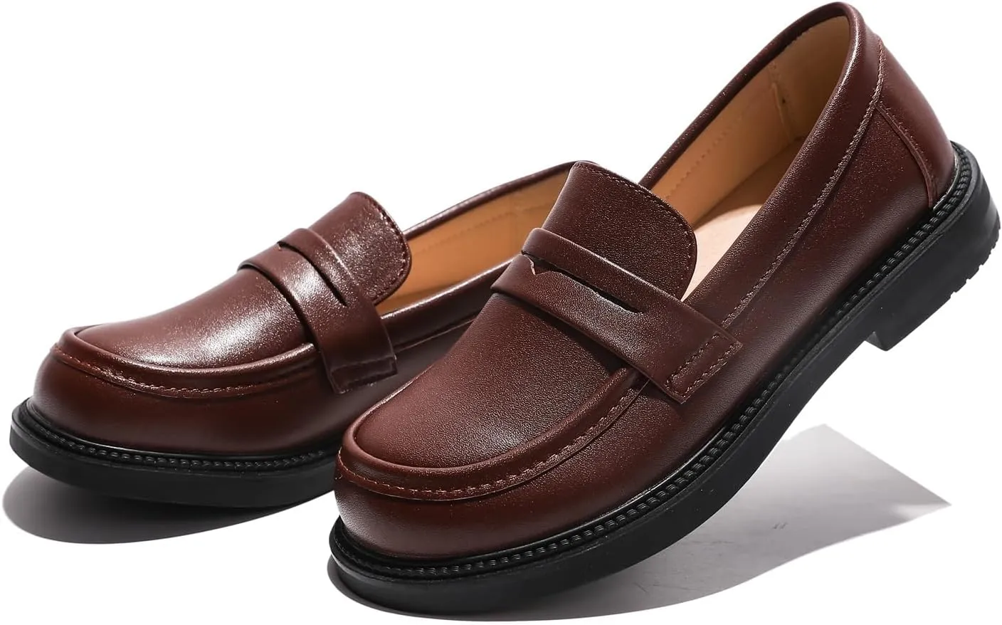 kkdom Girl's Classic School Uniform Shoes British Style Oxford Shoes
