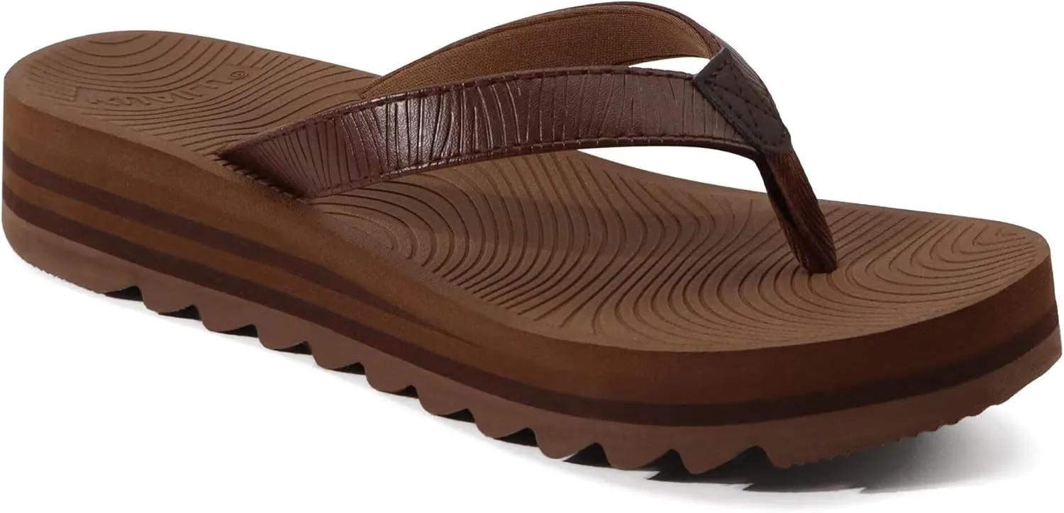 KuaiLu Women’s Flip Flops Ladies Yoga Mat Platform Thong Sandals Dressy Womans Lightweight Summer Slip On Beach Flip Flop Sandles, Soft Cushion Footbed, Arch Support