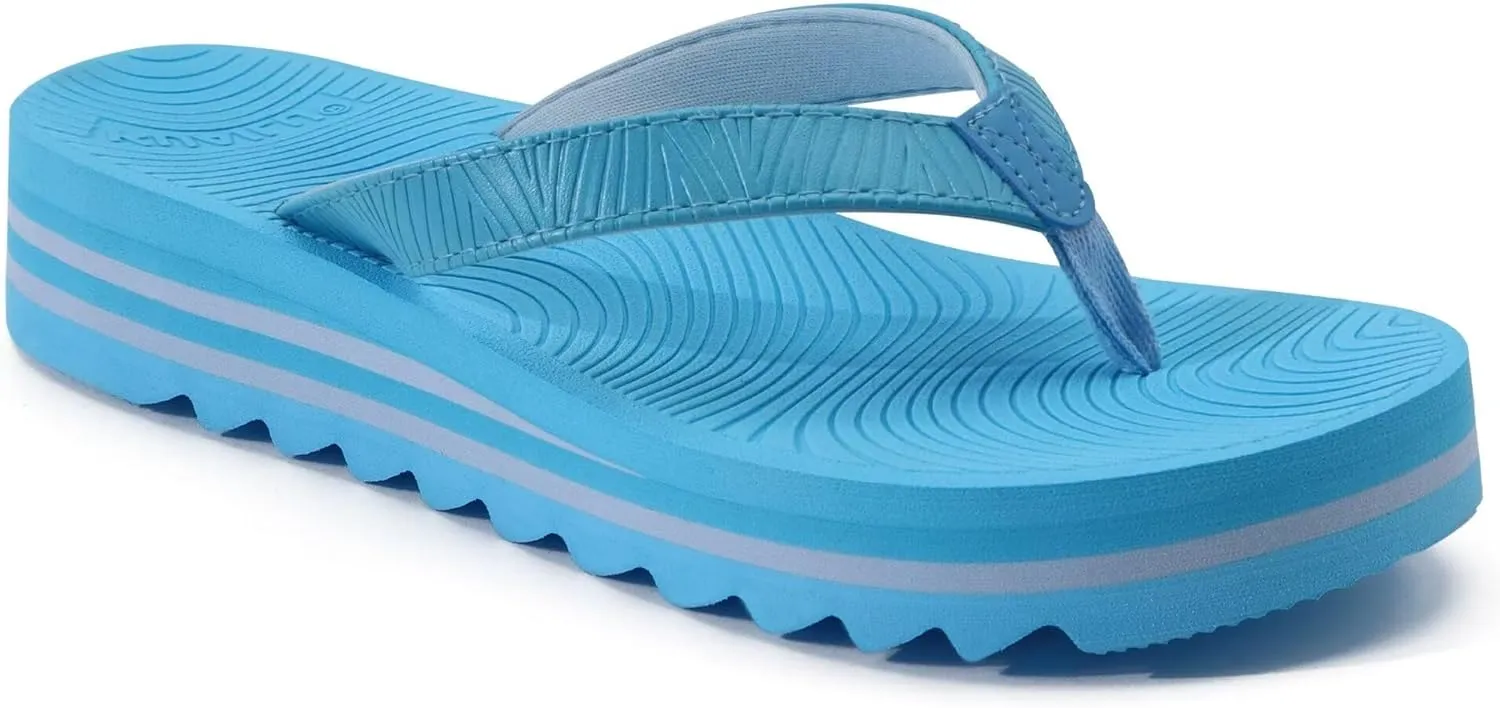 KuaiLu Women’s Flip Flops Ladies Yoga Mat Platform Thong Sandals Dressy Womans Lightweight Summer Slip On Beach Flip Flop Sandles, Soft Cushion Footbed, Arch Support