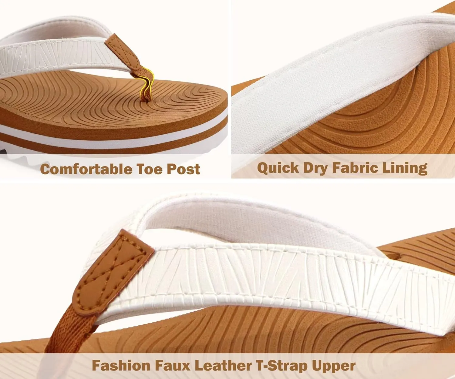 KuaiLu Women’s Flip Flops Ladies Yoga Mat Platform Thong Sandals Dressy Womans Lightweight Summer Slip On Beach Flip Flop Sandles, Soft Cushion Footbed, Arch Support