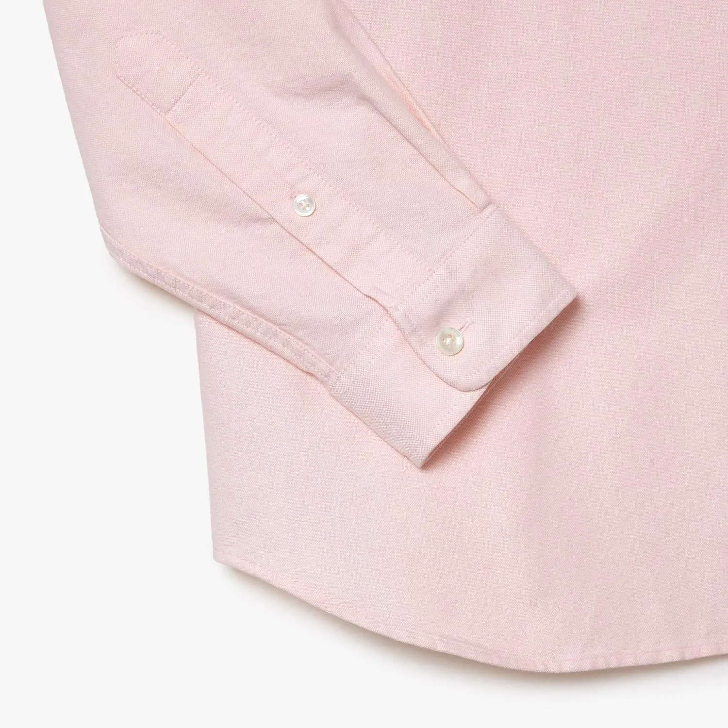 Lacoste Mens Long Sleeve Regular Fit Button Down Solid Oxford Shirt
