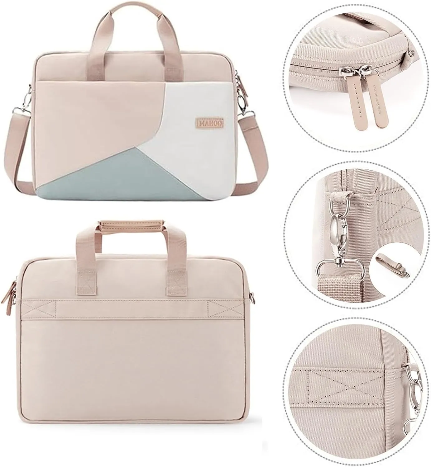 Laptop Bag Case, 13-15.6 Inch Computer Sleeve Bag Briefcase with Shoulder Strap for Women