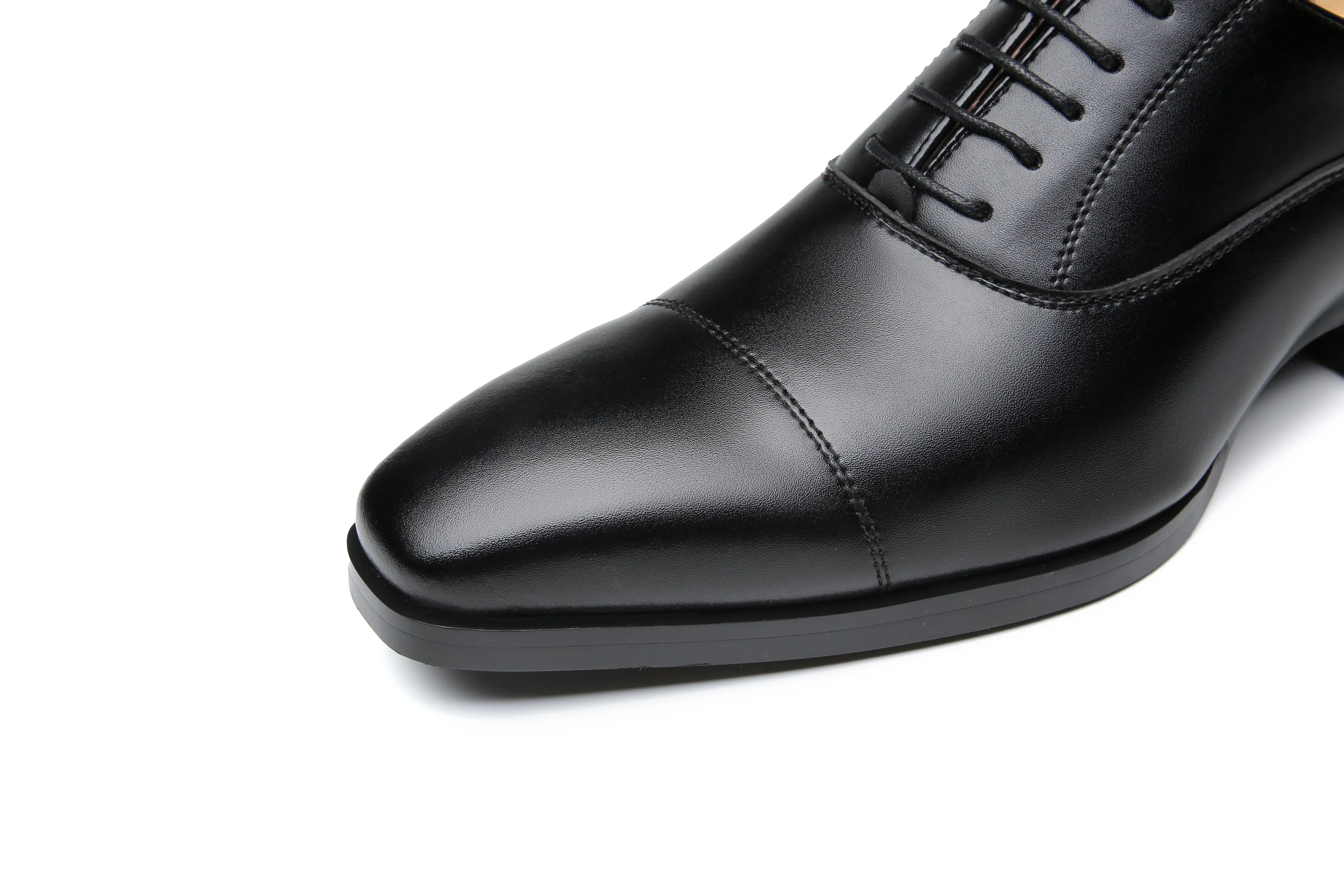 Leather Lace-Up Oxford Shoes (Elevator shoe)