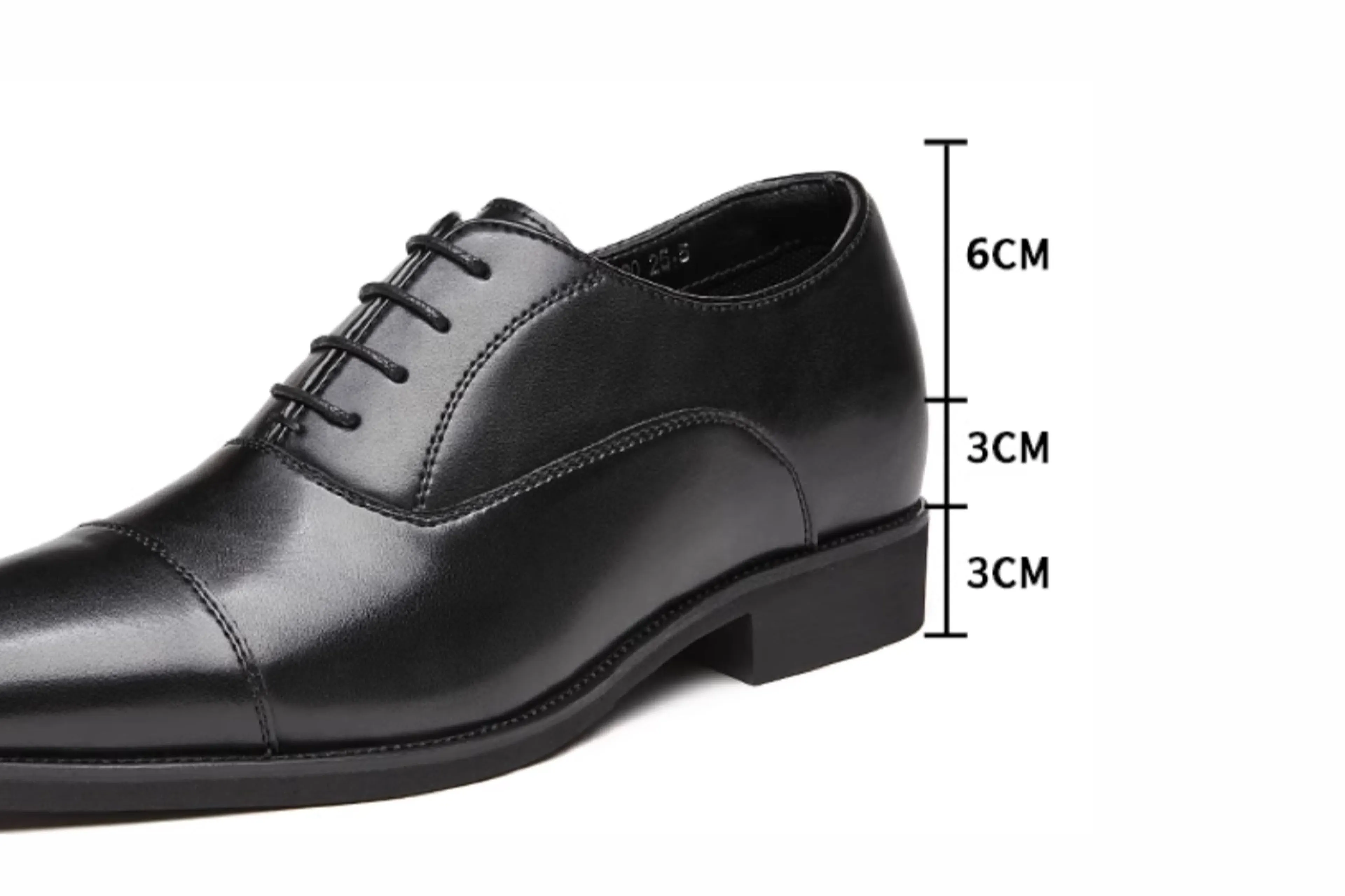 Leather Lace-Up Oxford Shoes (Elevator shoe)