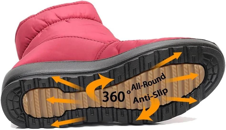 LELEBEAR Allycharm Boots, Women's Snow Ankle Boots, Waterproof Warm Women's Snow Ankle Boots