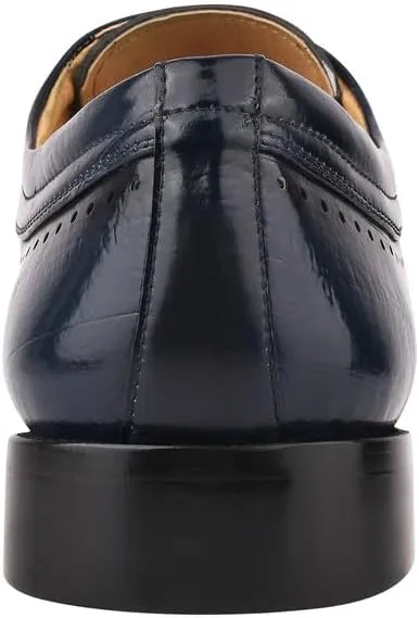 LIBERTYZENO Mens Animal Print Genuine Leather Lace Up Oxford Dress Shoes