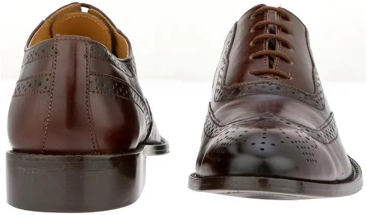 LIBERTYZENO Mens Genuine Leather Adults Wingtip Lace Up Oxford Dress Shoes for Prom Graduation