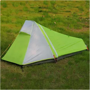 Light Outdoor Camping Mountaineering Outside Hiking Double Layer Aluminium Alloy Rod Single Person Tent