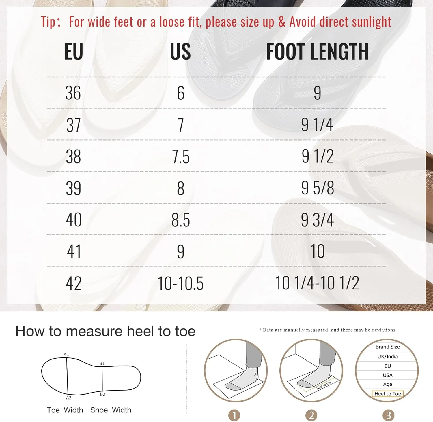 Litfun Women's Arch Support Flip Flops for Plantar Fasciitis Orthopedic Thong Sandals Comfortable Summer Beach Pool Slides