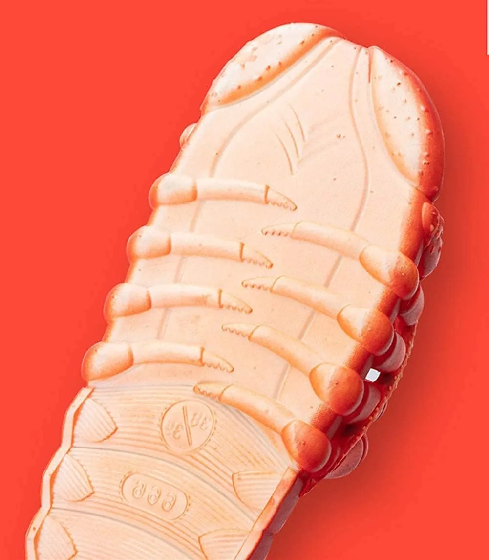 Lobster Slippers Summer Funny Animal Flip Flops Kids Cute Beach Shoes Women Soft Creative Shower Sandals Men Casual Waterproof Slides