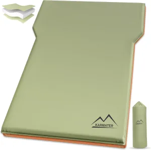 M KARMATER Self Inflating Car Sleeping Pad for Camping, Thick Memory Foam Car Camping Mattress with Pillow, 9.0 R-Value SUV Mattress Camping Bed Suitable for Car Travel, Hiking, Backpacking