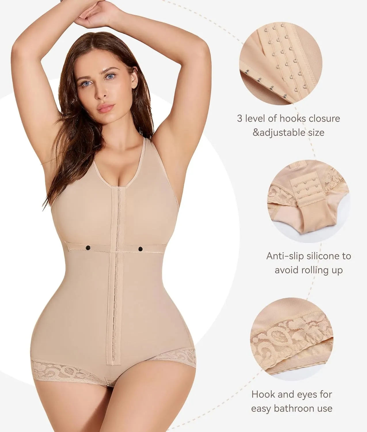 M MYODRESS Fajas Colombianas Tummy Tuck Compression Garment for Women Waist Trainer Postpartum Shapewear