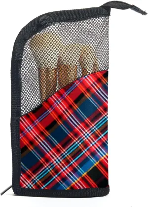 Makeup Bag Organizer,Cosmetic Bags for Women,Classic Stripe Red Plaid,Small Makeup Pouch