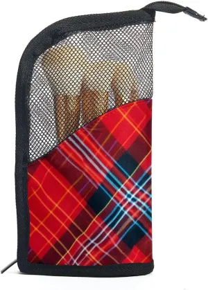 Makeup Bag Organizer,Cosmetic Bags for Women,Classic Stripe Red Plaid,Small Makeup Pouch