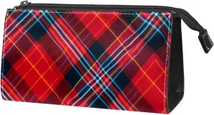 Makeup Bags for Women,Toiletry Bag for Men,Classic Stripe Red Plaid,Travel Cosmetic Bag
