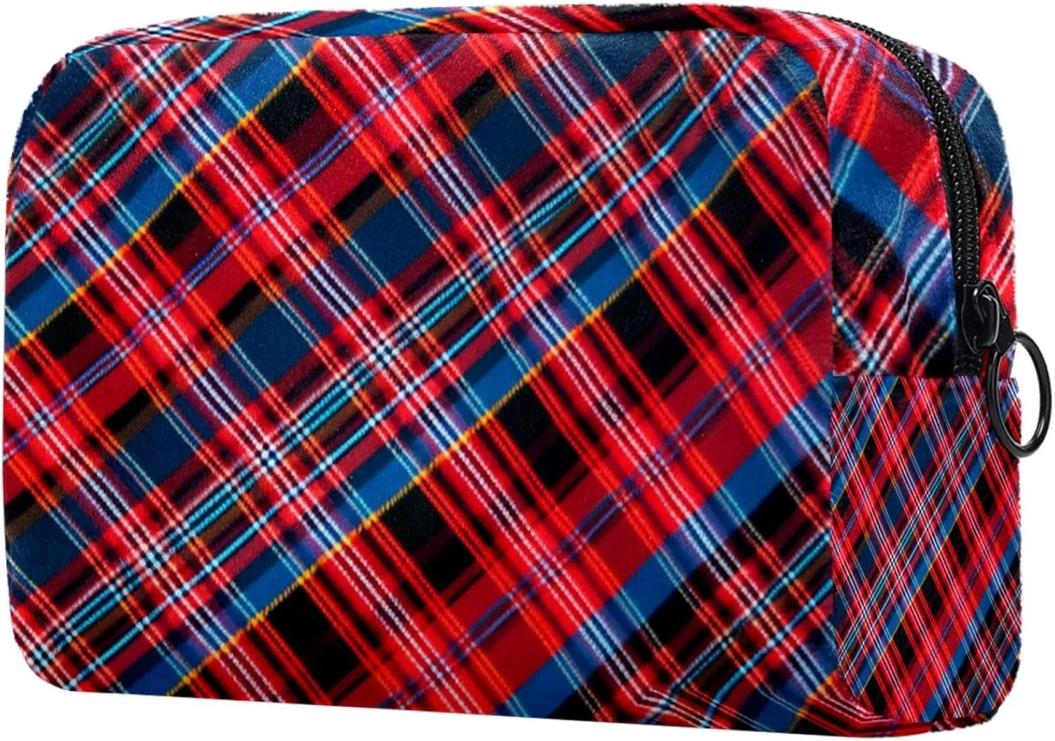 Makeup Bags for Women,Toiletry Bag for Men,Classic Stripe Red Plaid,Travel Cosmetic Bag
