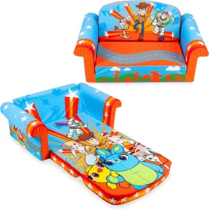 Marshmallow Furniture 2-in-1 Flip Open Foam Couch Bed Sleeper Sofa Kid's Furniture for Ages 18 Months and Up, Toy Story