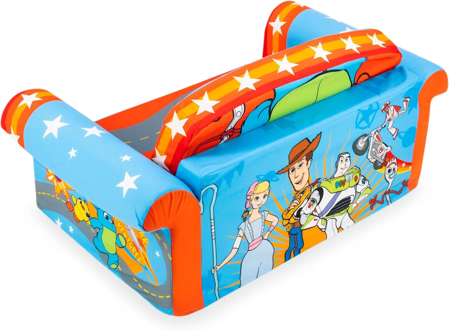 Marshmallow Furniture 2-in-1 Flip Open Foam Couch Bed Sleeper Sofa Kid's Furniture for Ages 18 Months and Up, Toy Story