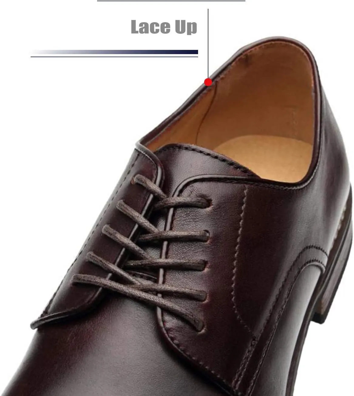 Men Dress Shoes Lace-up Leather Oxford Classic Modern Formal Business Comfortable Dress Shoes for Men