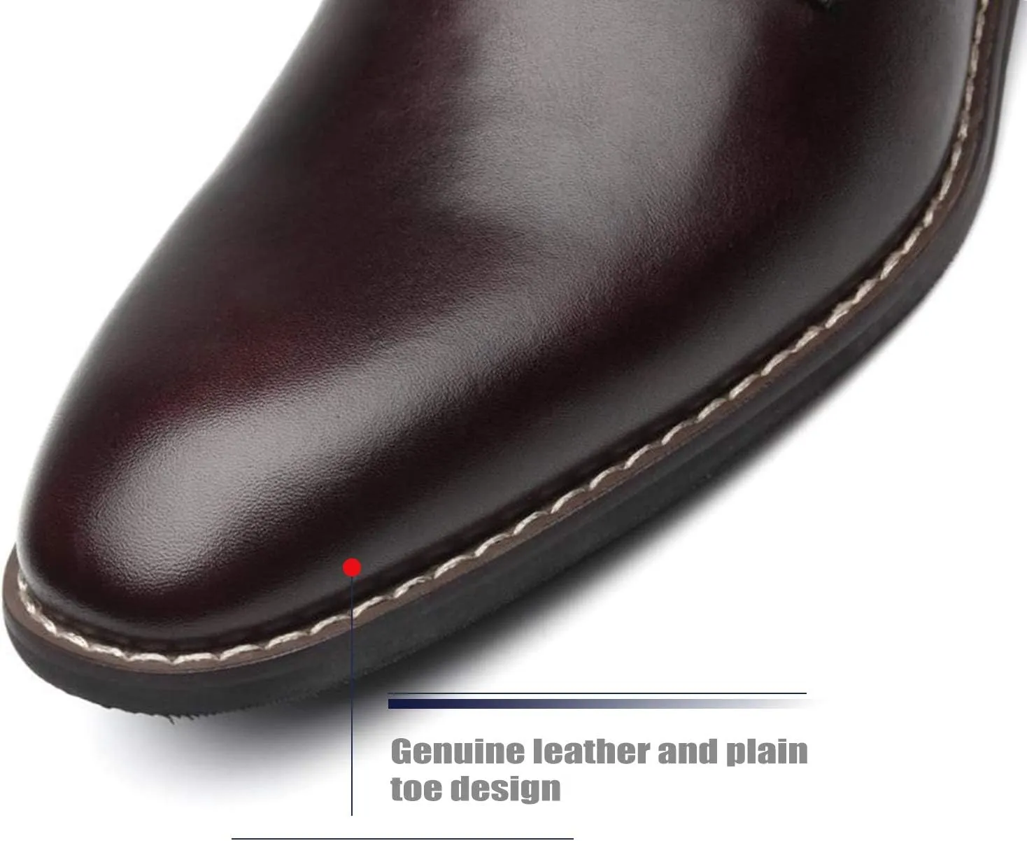 Men Dress Shoes Lace-up Leather Oxford Classic Modern Formal Business Comfortable Dress Shoes for Men