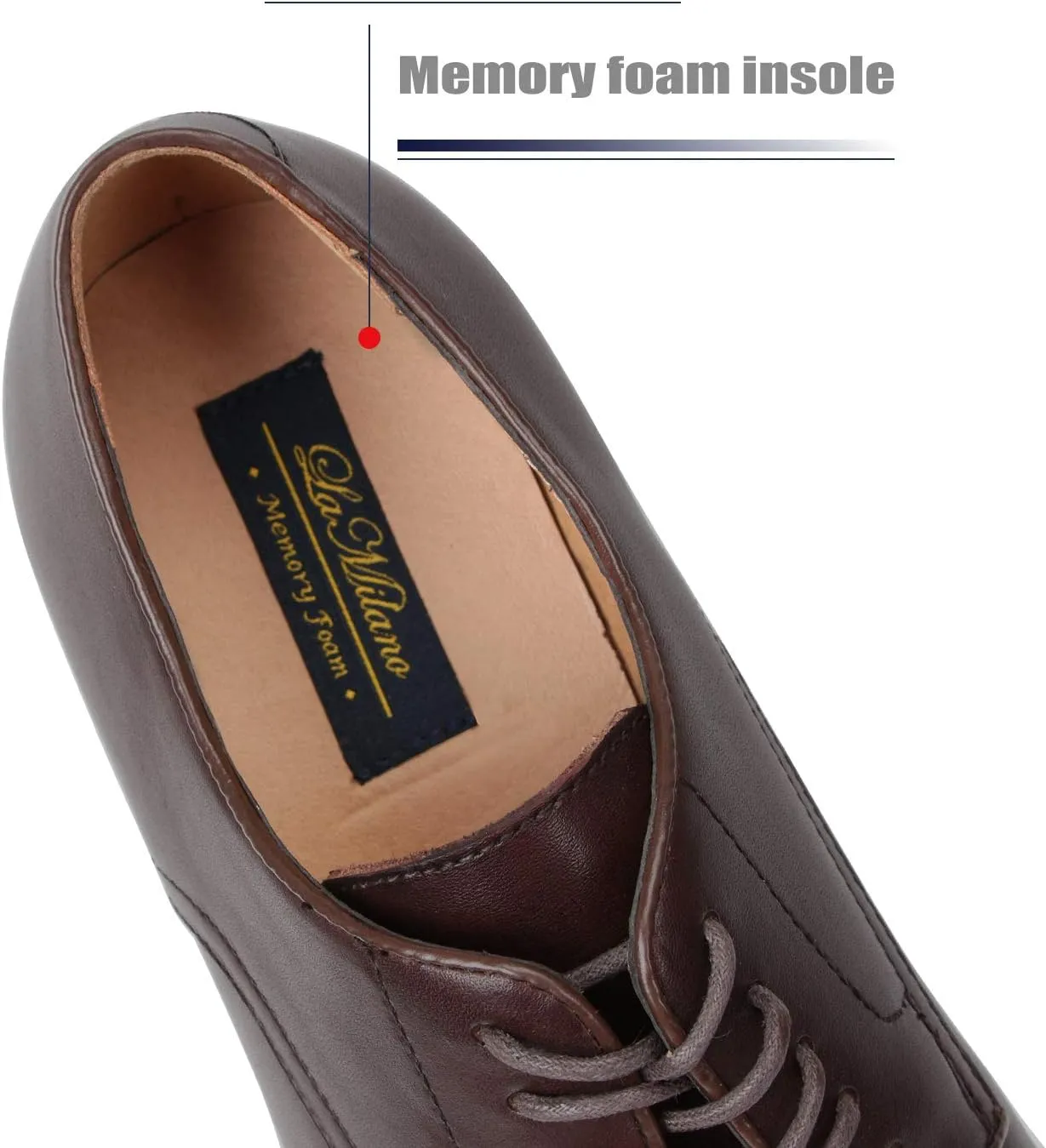 Men Dress Shoes Lace-up Leather Oxford Classic Modern Formal Business Comfortable Dress Shoes for Men