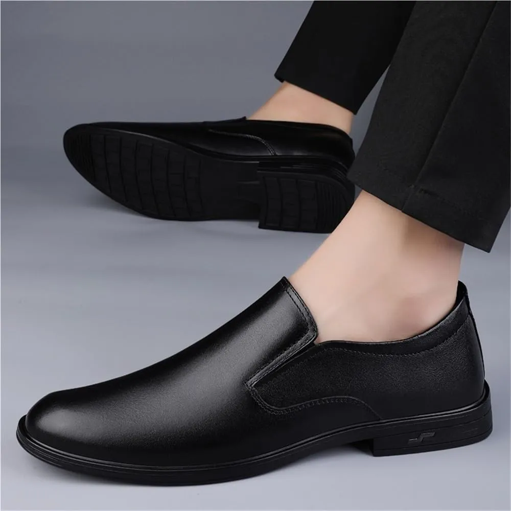 Men Leather Wingtip Oxford Dress Shoes Casual Business Formal Brogue Party Comfortable Flats